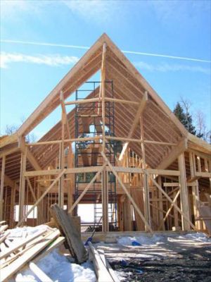 Lake City - Classic - Construction of Roof Peak and Window Framing