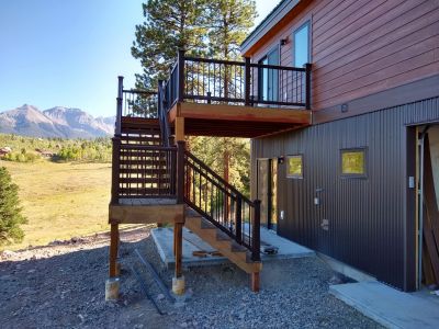 Ridgway, CO - Chalet - Completed Home - Garage Side Entrance